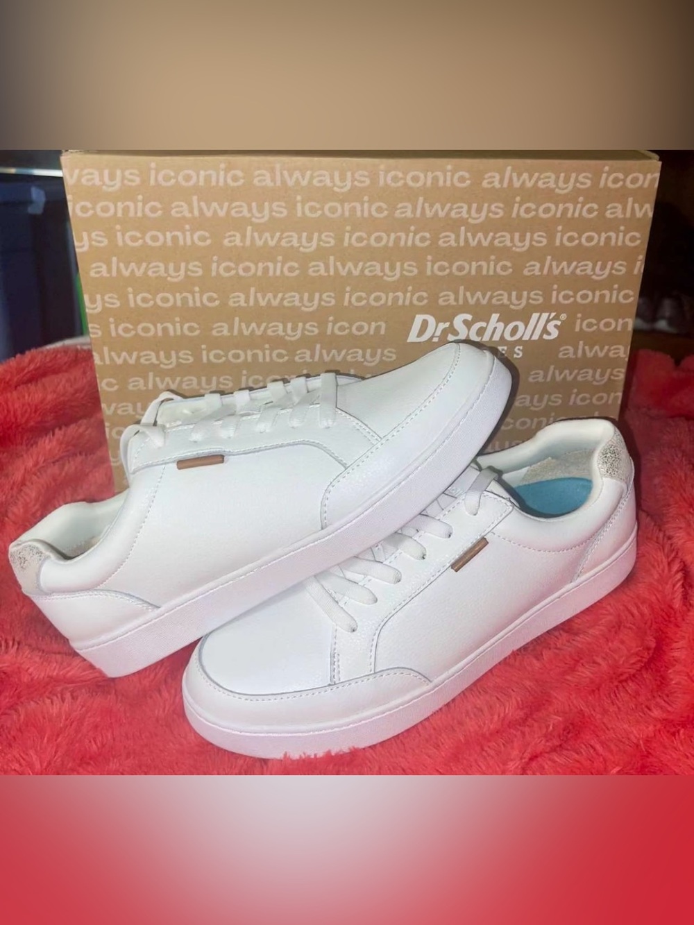 Dr. Scholl's White Lace-Up Casual Sneakers